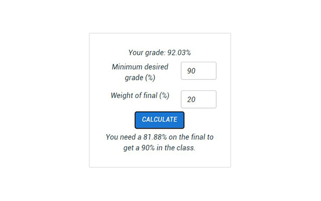 Canvas Final Grade Calculator chrome谷歌浏览器插件_扩展第2张截图