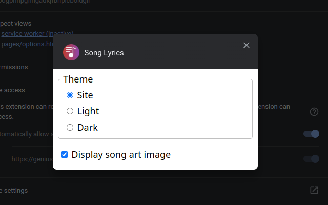 Song Lyrics chrome谷歌浏览器插件_扩展第1张截图