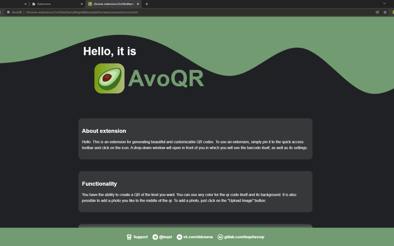 AvoQR chrome谷歌浏览器插件_扩展第4张截图