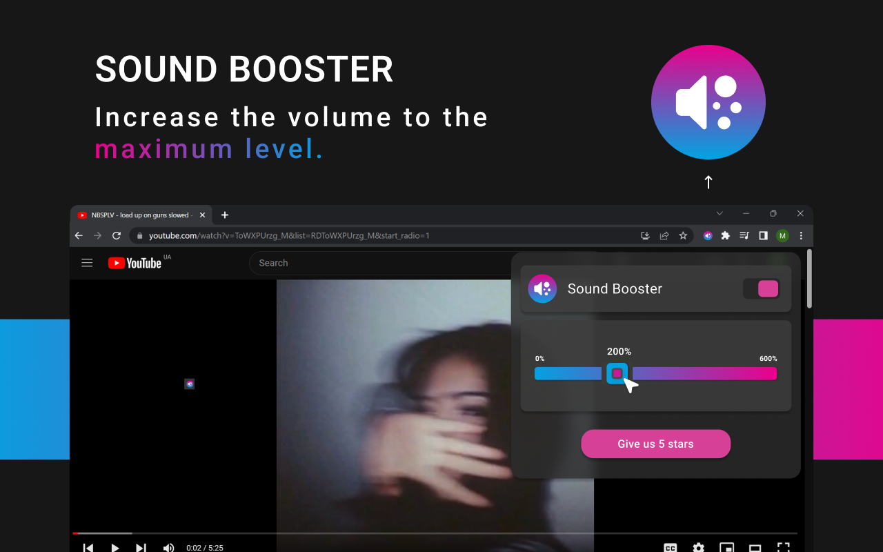 Sound Booster: Sound Booster tool chrome谷歌浏览器插件_扩展第1张截图