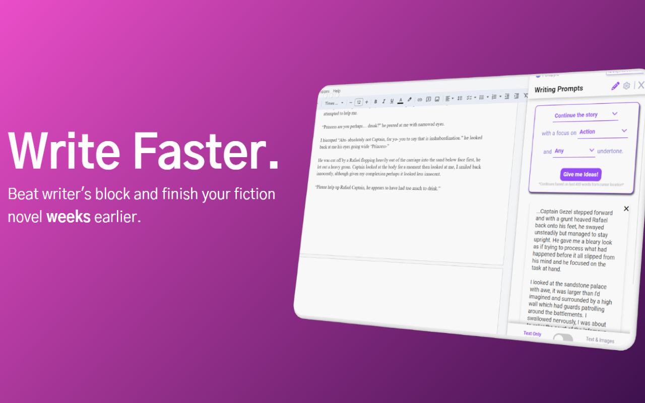 Penspyre: Write Novels Faster! chrome谷歌浏览器插件_扩展第1张截图