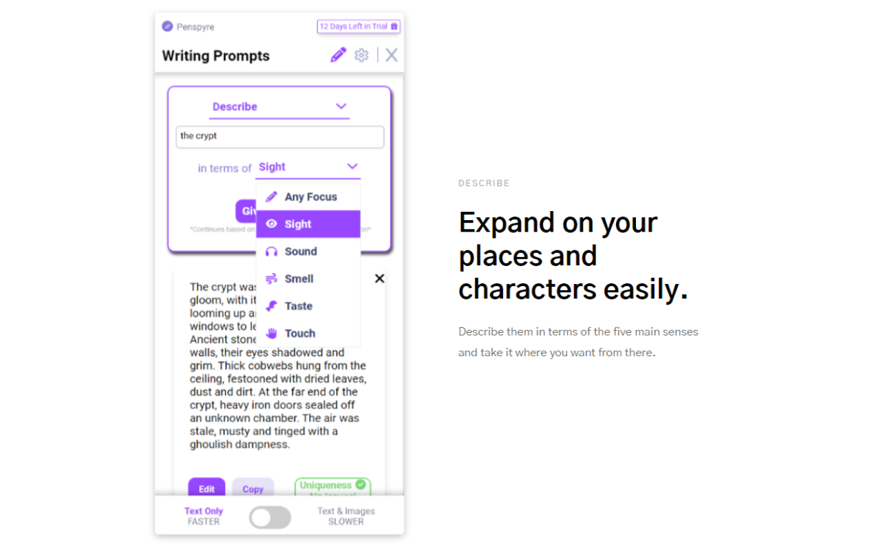 Penspyre: Write Novels Faster! chrome谷歌浏览器插件_扩展第2张截图