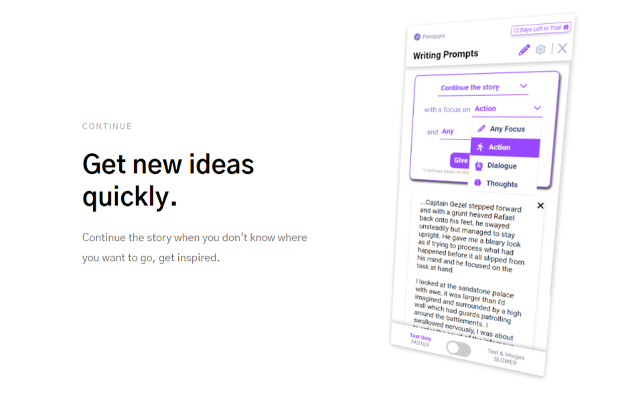 Penspyre: Write Novels Faster! chrome谷歌浏览器插件_扩展第4张截图