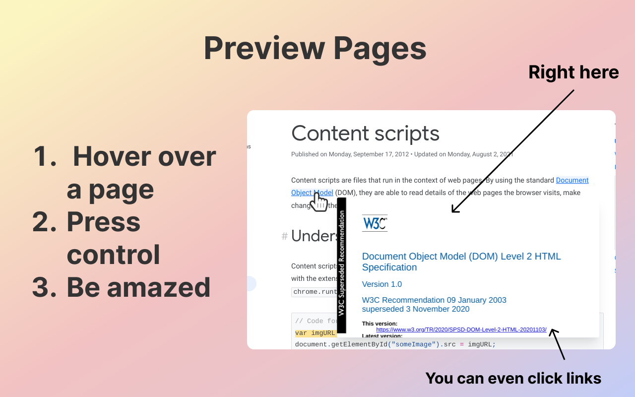 Preview pages chrome谷歌浏览器插件_扩展第1张截图