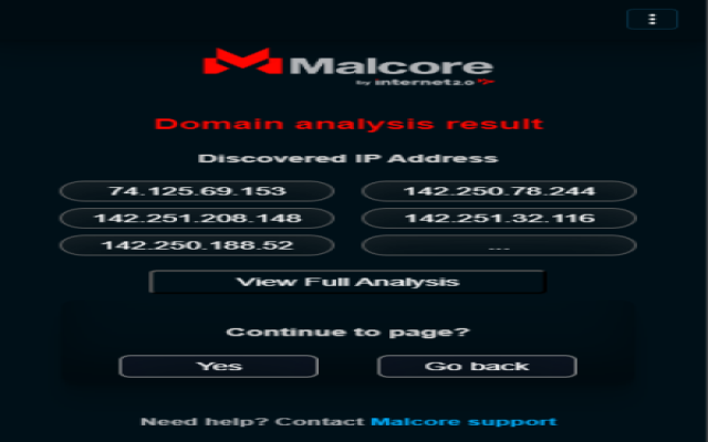 Malcore WebProbe chrome谷歌浏览器插件_扩展第1张截图