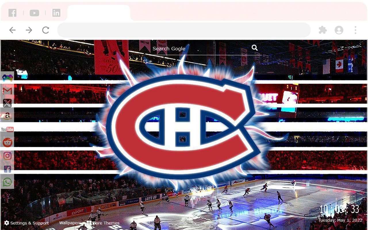 Montreal Canadiens Dynamic New Tab Wallpapers chrome谷歌浏览器插件_扩展第2张截图