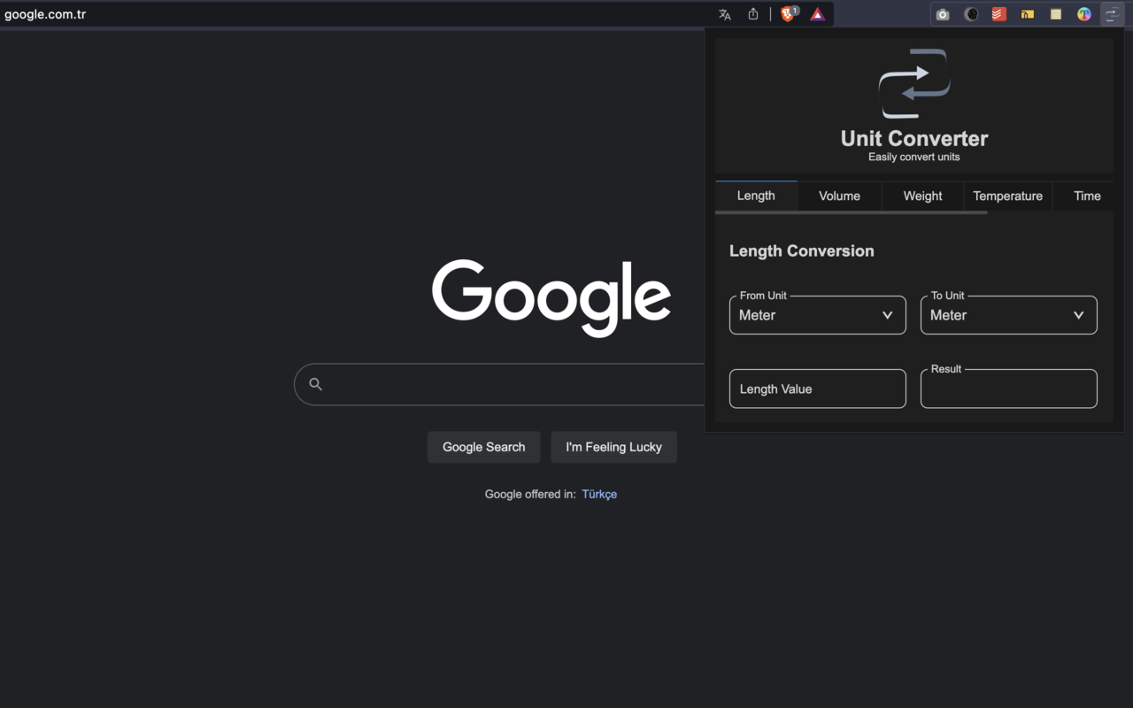 Unit Converter chrome谷歌浏览器插件_扩展第2张截图