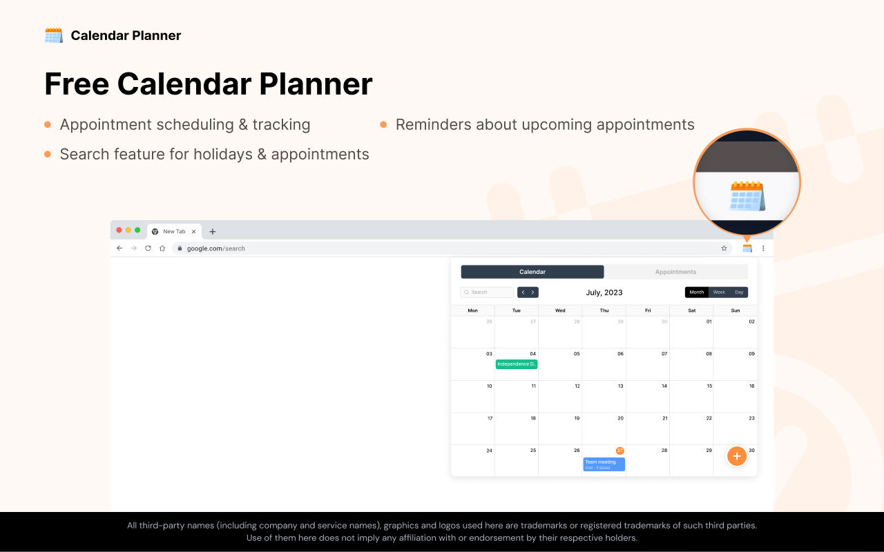 Calendar Planner chrome谷歌浏览器插件_扩展第1张截图