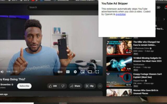 YouTube Ad Skipper chrome谷歌浏览器插件_扩展第1张截图