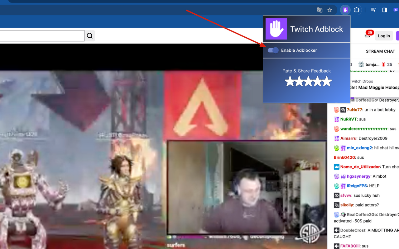 Twitch Adblock - EasyComment chrome谷歌浏览器插件_扩展第1张截图