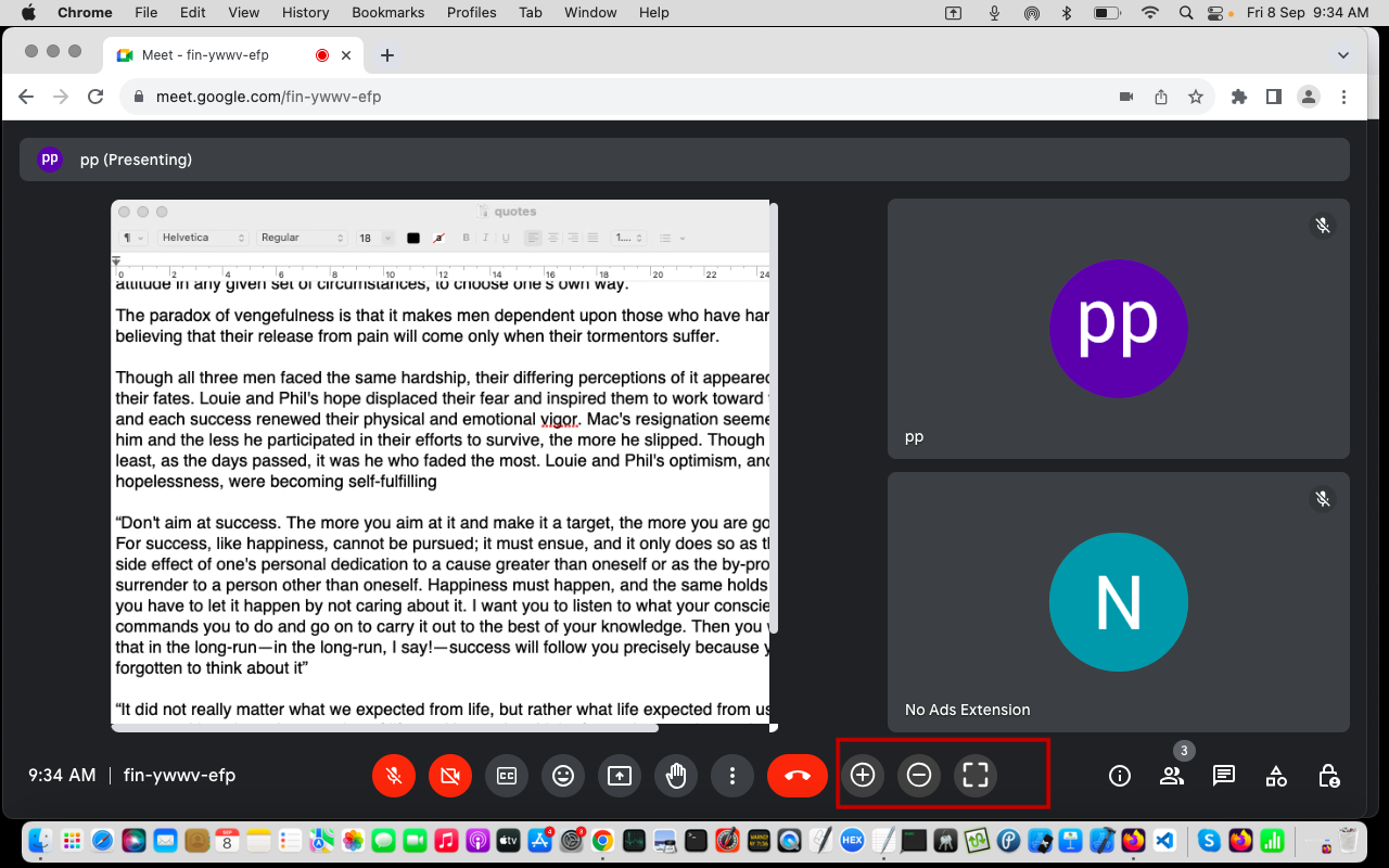 Google Meet ZoomIn & File Sharing chrome谷歌浏览器插件_扩展第2张截图