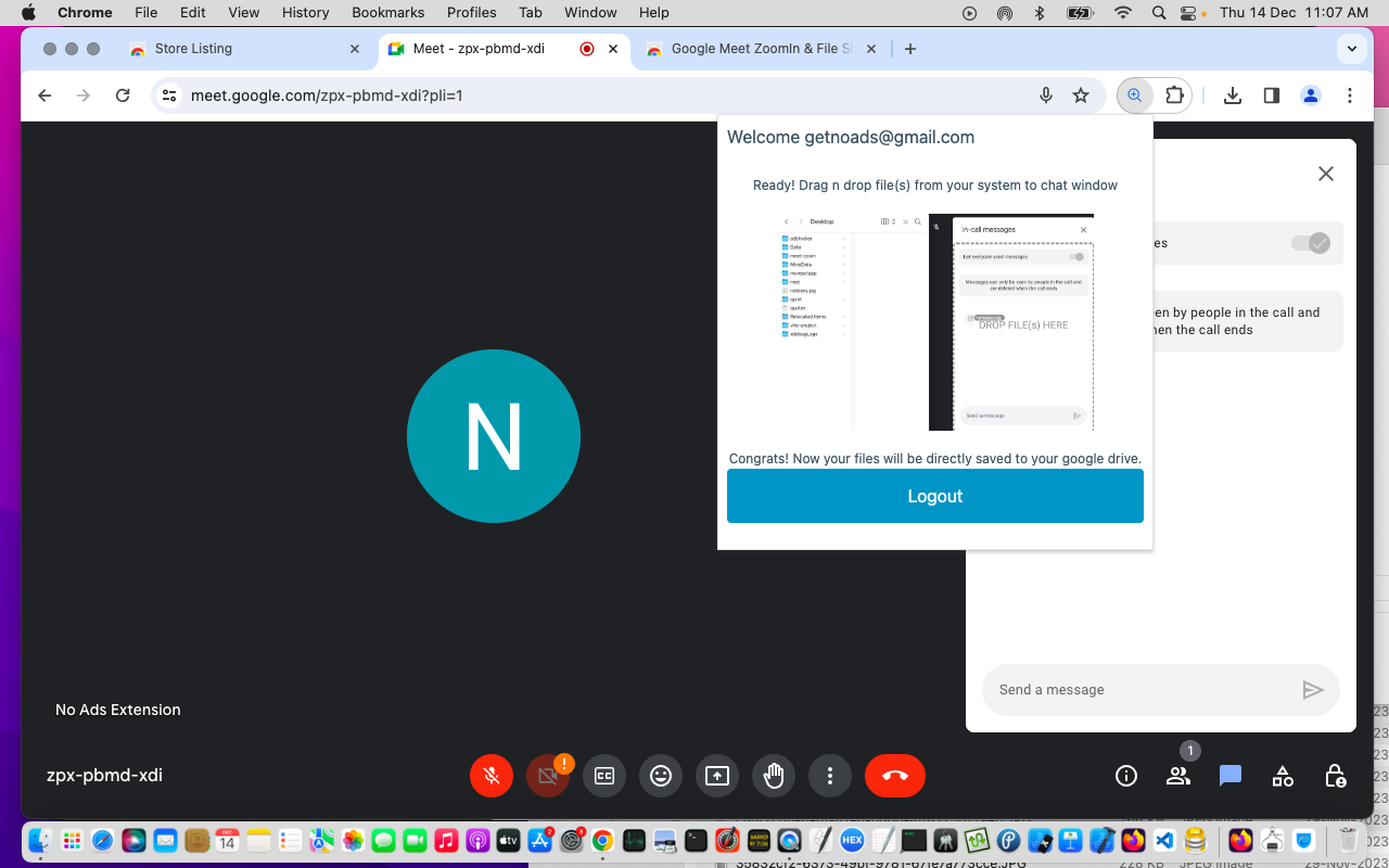 Google Meet ZoomIn & File Sharing chrome谷歌浏览器插件_扩展第3张截图