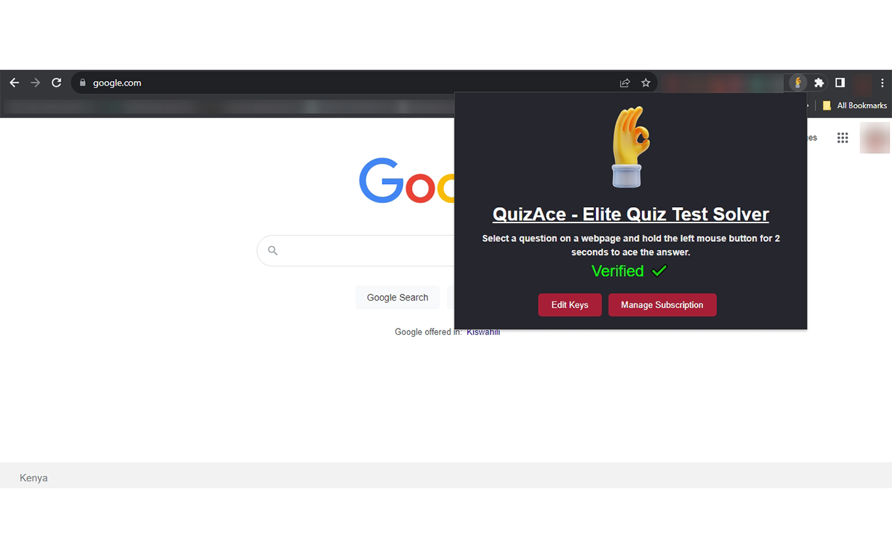 QuizAce - Elite Quiz Test Solver chrome谷歌浏览器插件_扩展第1张截图