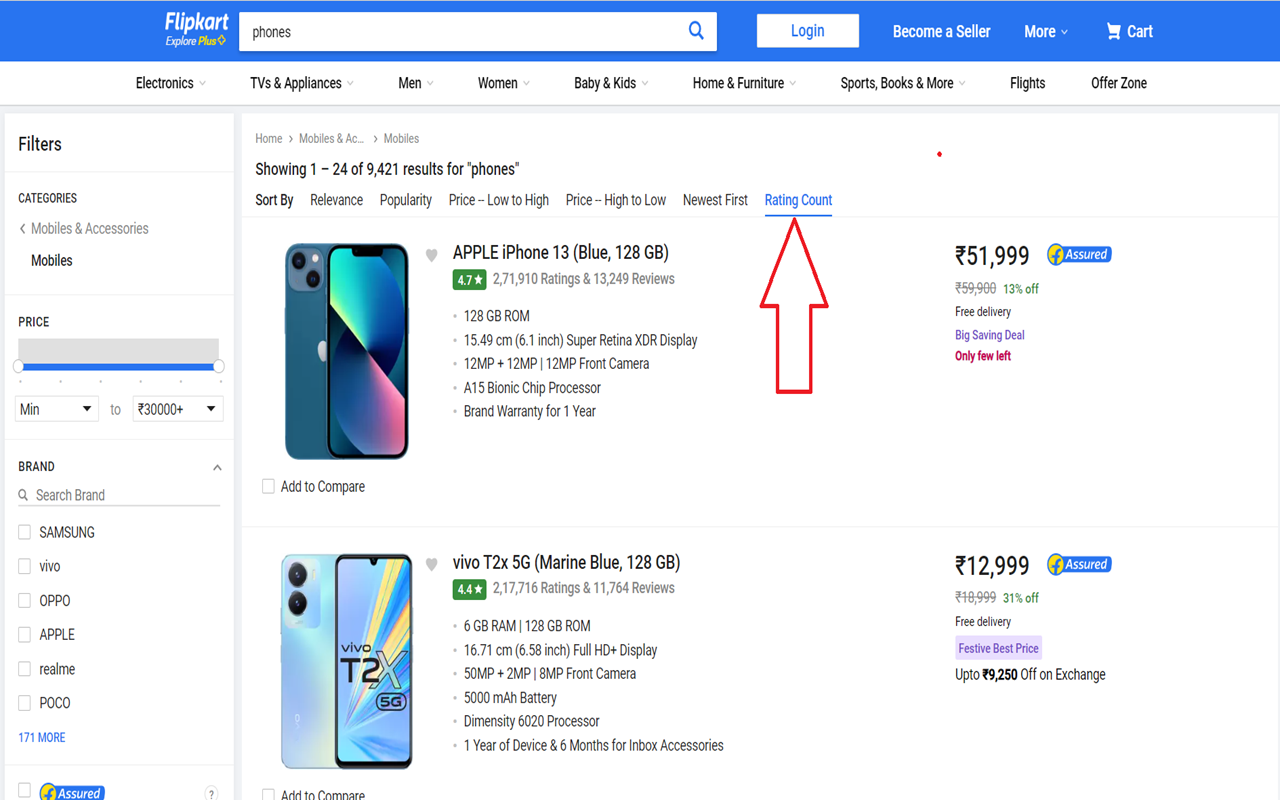 Sort By Reviews for Amazon and Flipkart chrome谷歌浏览器插件_扩展第2张截图