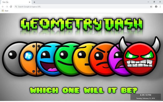 Geometry Dash Wallpapers and New Tab chrome谷歌浏览器插件_扩展第1张截图