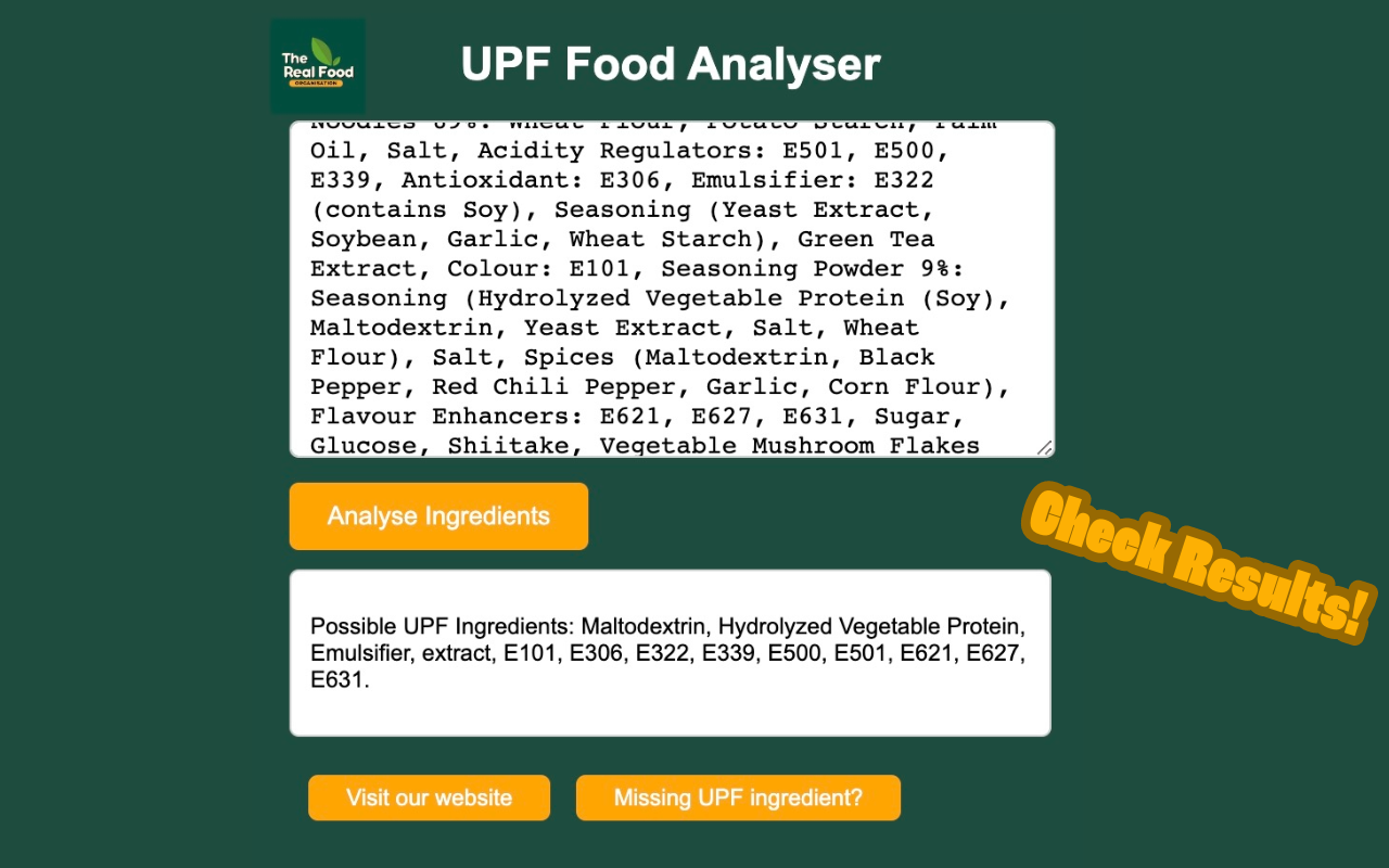 UPF Ingredient Analyser chrome谷歌浏览器插件_扩展第2张截图