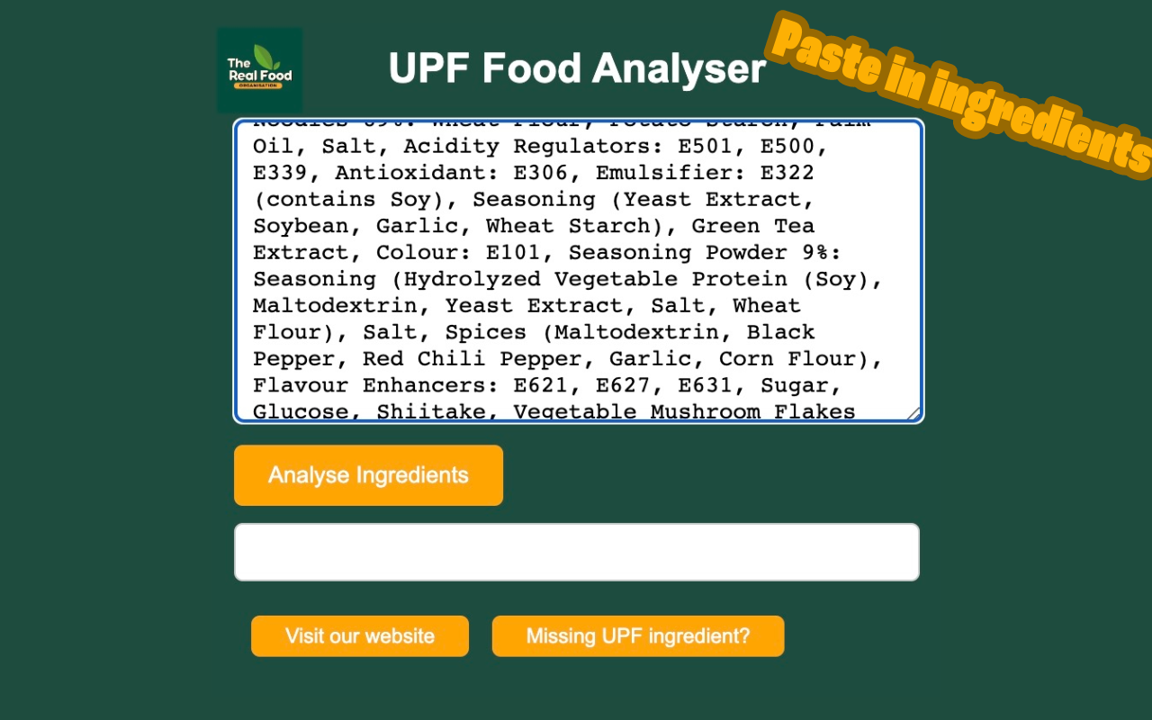 UPF Ingredient Analyser chrome谷歌浏览器插件_扩展第3张截图