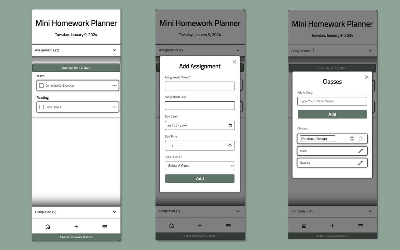 Mini Homework Planner chrome谷歌浏览器插件_扩展第2张截图