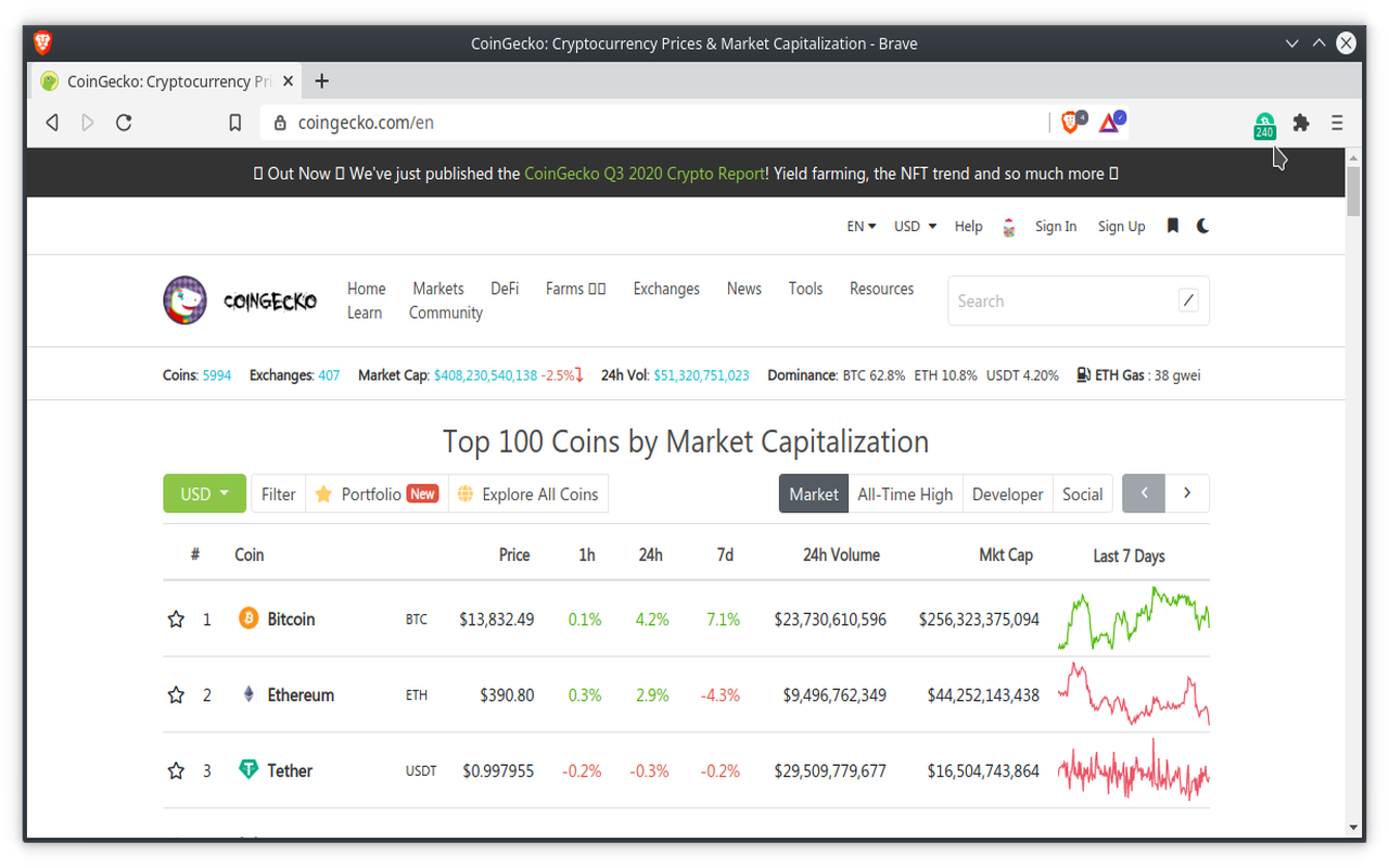 Just Ethereum Ticker [PRO] chrome谷歌浏览器插件_扩展第1张截图