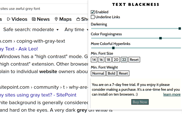 Text Blackness chrome谷歌浏览器插件_扩展第2张截图