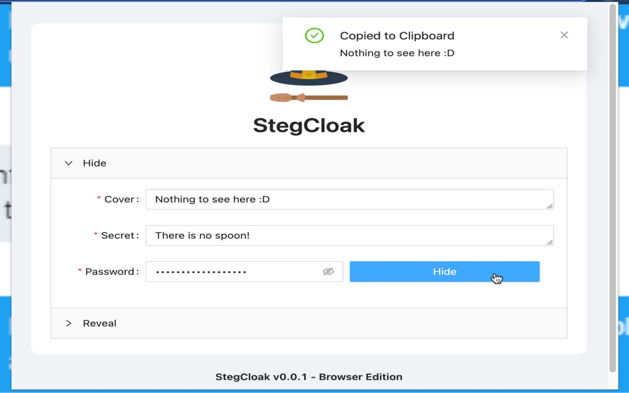 StegCloak chrome谷歌浏览器插件_扩展第1张截图