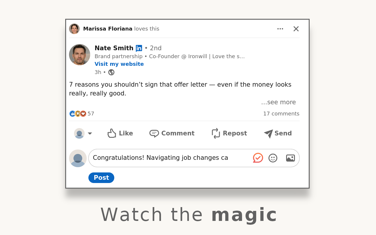 Runmic Comment - LinkedIn chrome谷歌浏览器插件_扩展第2张截图