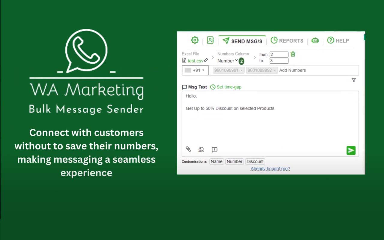 WA Marketing - Bulk Message Sender chrome谷歌浏览器插件_扩展第2张截图