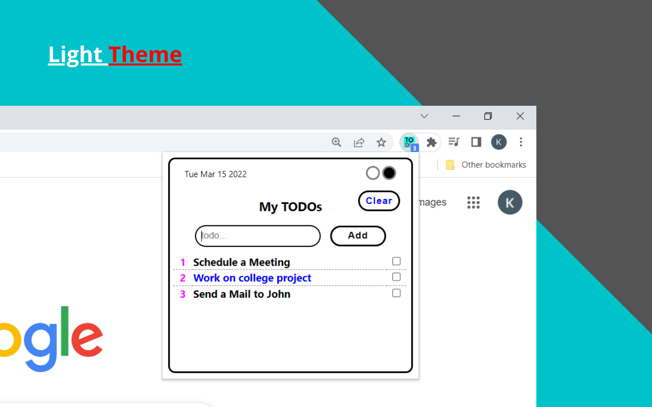 Todo List chrome谷歌浏览器插件_扩展第1张截图
