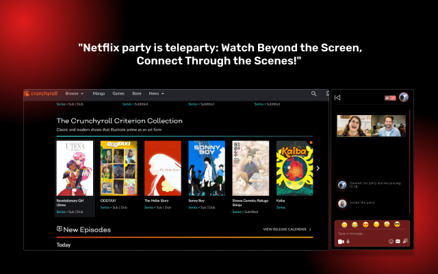 Netflix party is now teleparty chrome谷歌浏览器插件_扩展第2张截图