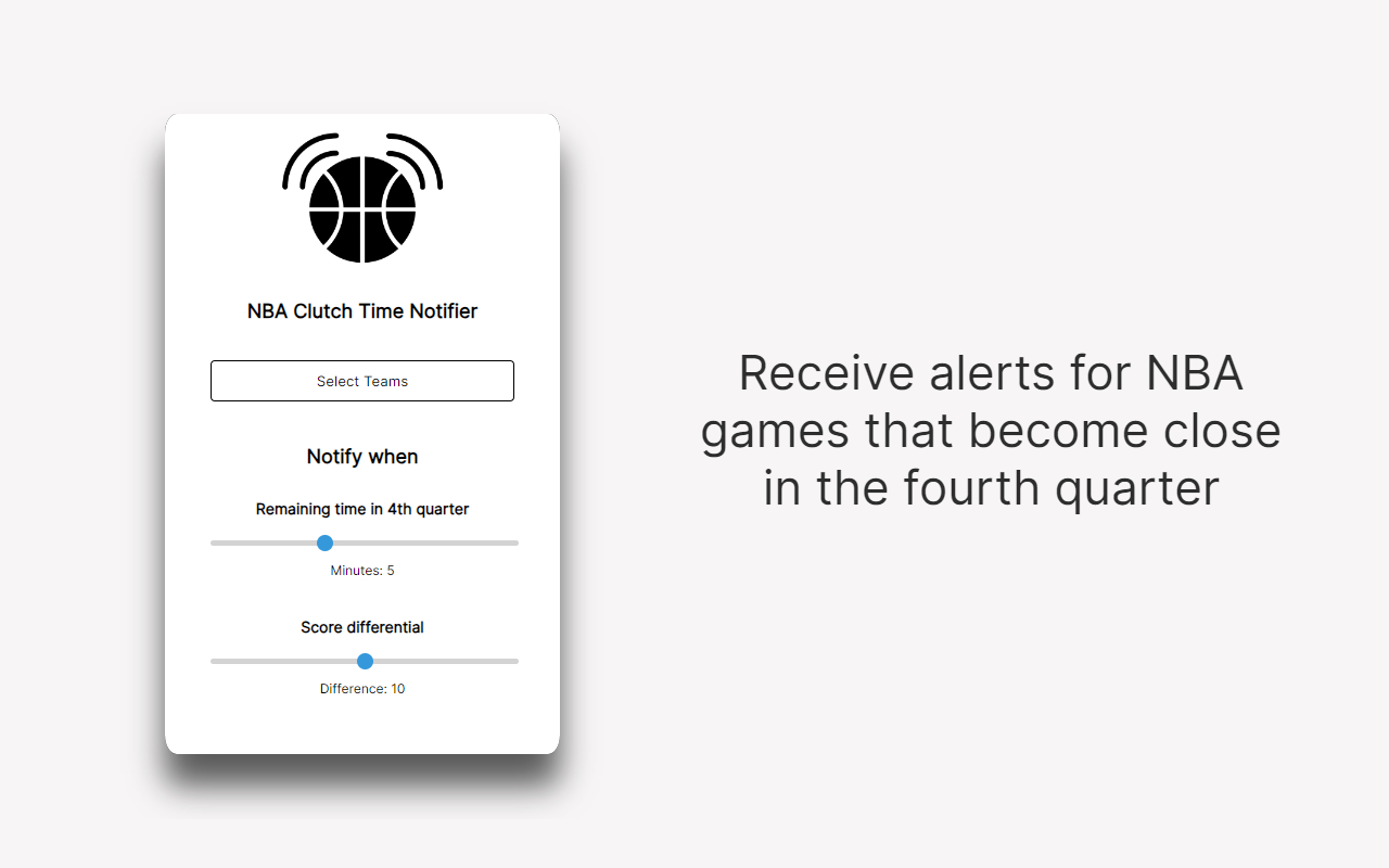 NBA Clutch Time Notifier chrome谷歌浏览器插件_扩展第1张截图