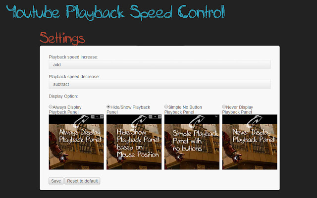 Just Youtube Playback Speed Control chrome谷歌浏览器插件_扩展第2张截图