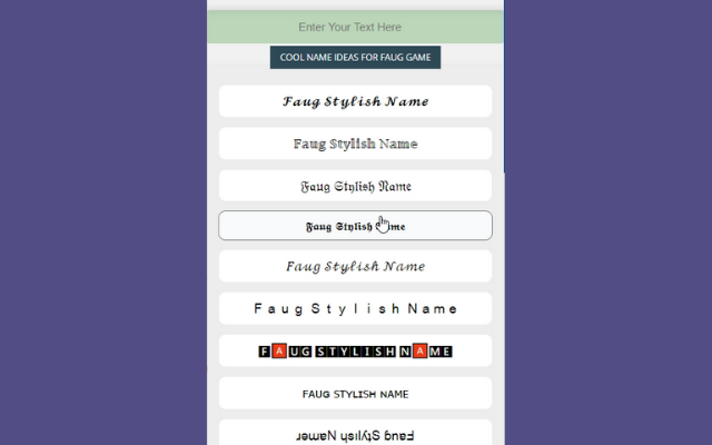 FAUG Stylish Text Generator chrome谷歌浏览器插件_扩展第2张截图