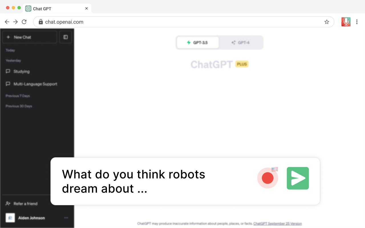Vocha | Voice for ChatGPT chrome谷歌浏览器插件_扩展第2张截图