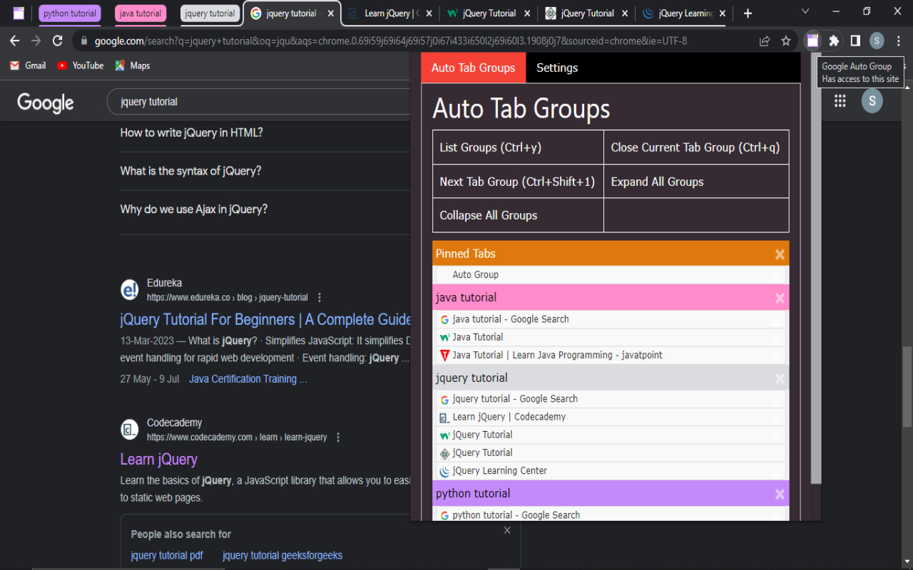 Magic Tab Group chrome谷歌浏览器插件_扩展第1张截图