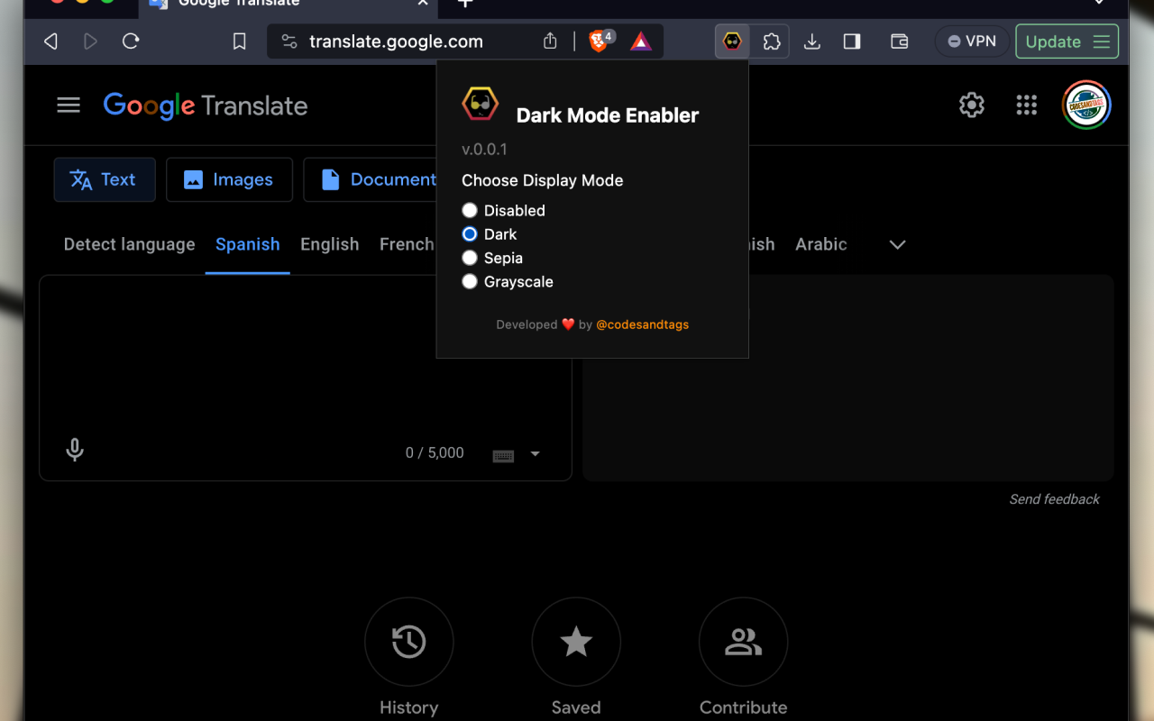 Dark Mode Enabler chrome谷歌浏览器插件_扩展第2张截图