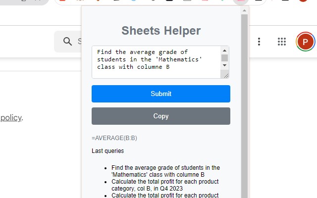 Sheets Helper chrome谷歌浏览器插件_扩展第2张截图