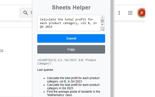 Sheets Helper chrome谷歌浏览器插件_扩展第3张截图