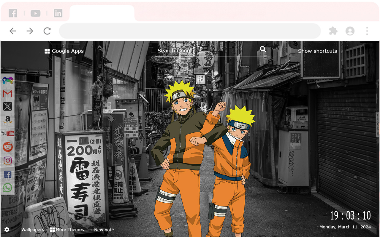 Naruto Uzumaki New Tab 2024 chrome谷歌浏览器插件_扩展第4张截图