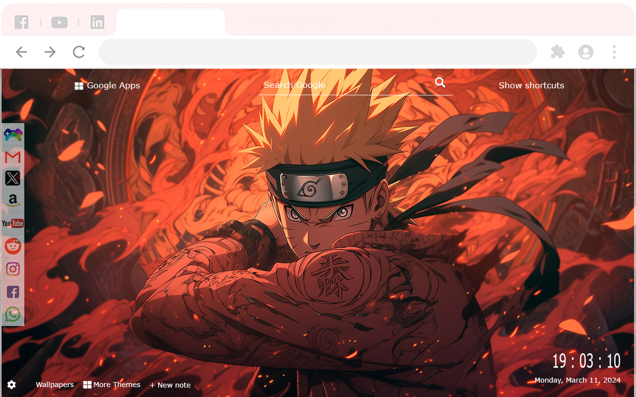 Naruto Uzumaki New Tab 2024 chrome谷歌浏览器插件_扩展第5张截图