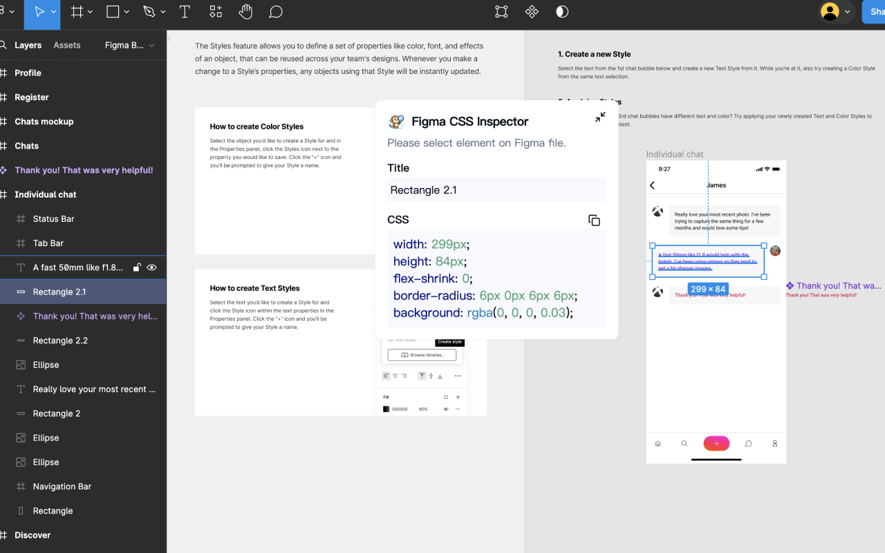 Figma CSS Inspector chrome谷歌浏览器插件_扩展第2张截图