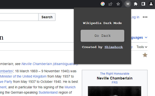 Wikipedia Dark Mode chrome谷歌浏览器插件_扩展第2张截图