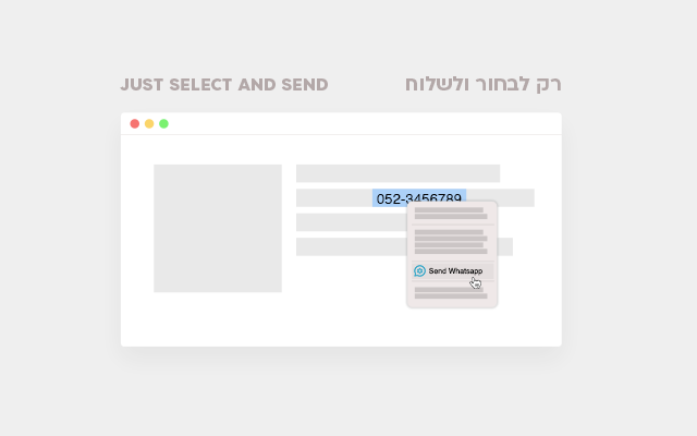 Send with Whatsapp (IL) chrome谷歌浏览器插件_扩展第1张截图