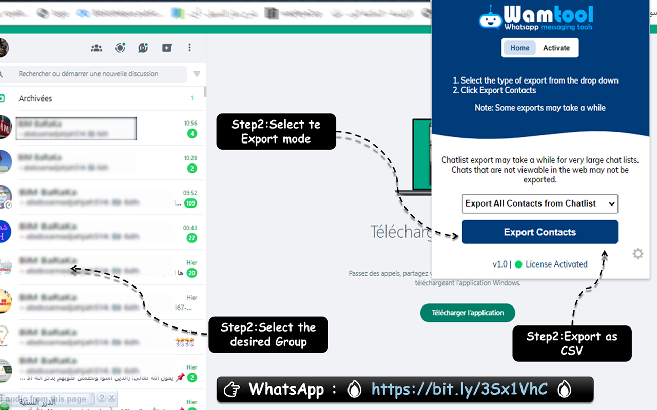 WamtoolCXP - WhatsApp CSV Exporter chrome谷歌浏览器插件_扩展第2张截图