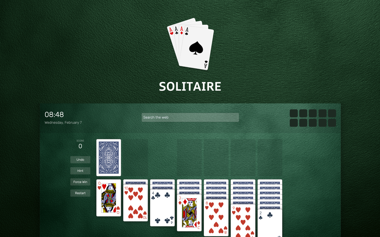 Solitaire New Tab chrome谷歌浏览器插件_扩展第1张截图