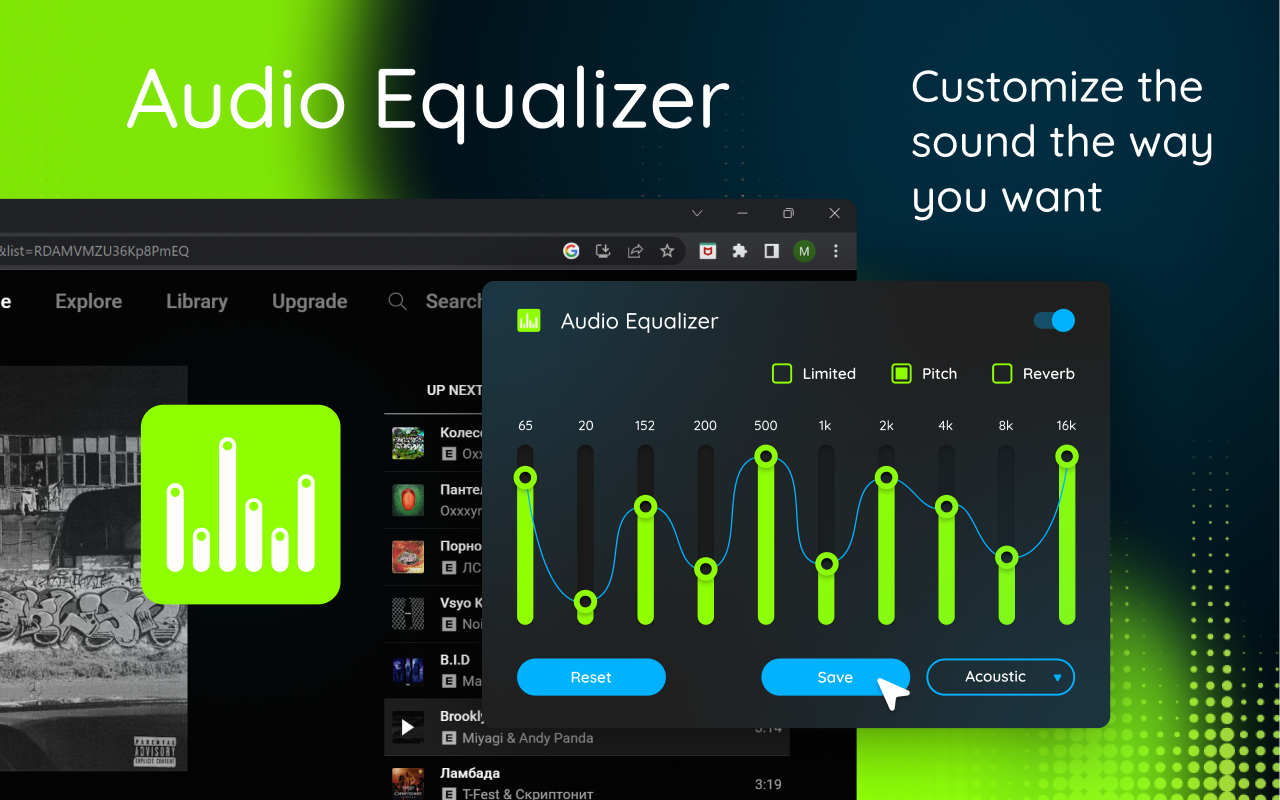 Audio Equalizer chrome谷歌浏览器插件_扩展第1张截图
