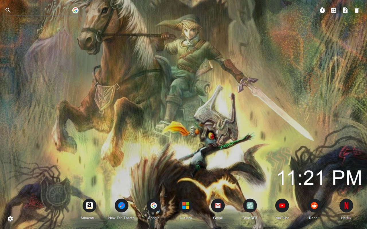 Zelda New Tab Wallpaper Theme chrome谷歌浏览器插件_扩展第2张截图