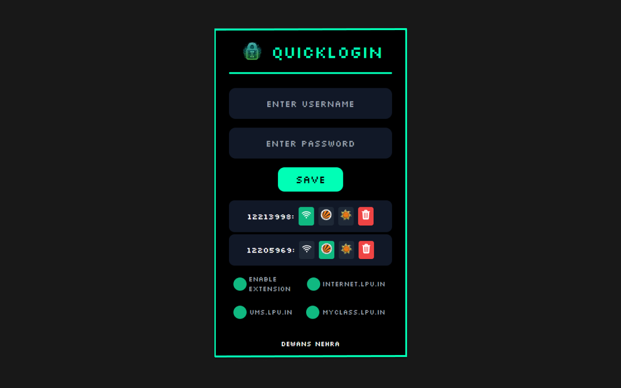 QuickLogin chrome谷歌浏览器插件_扩展第2张截图
