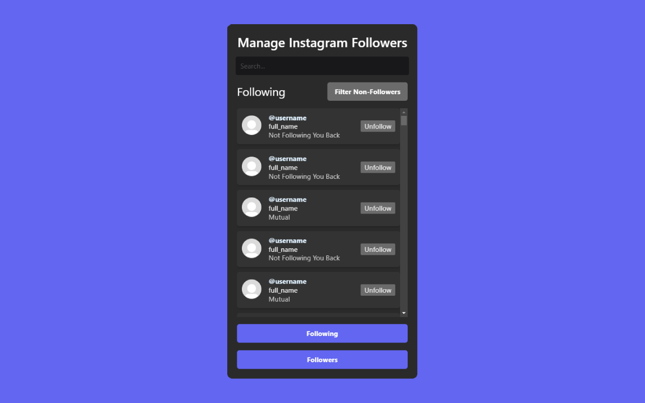 Manage Instagram Followers chrome谷歌浏览器插件_扩展第1张截图