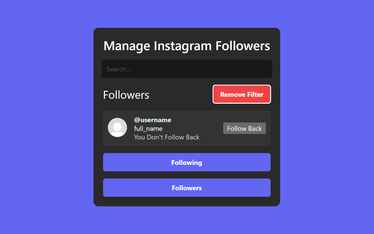 Manage Instagram Followers chrome谷歌浏览器插件_扩展第2张截图