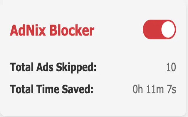 AdNix: YouTube Ad Blocker chrome谷歌浏览器插件_扩展第1张截图